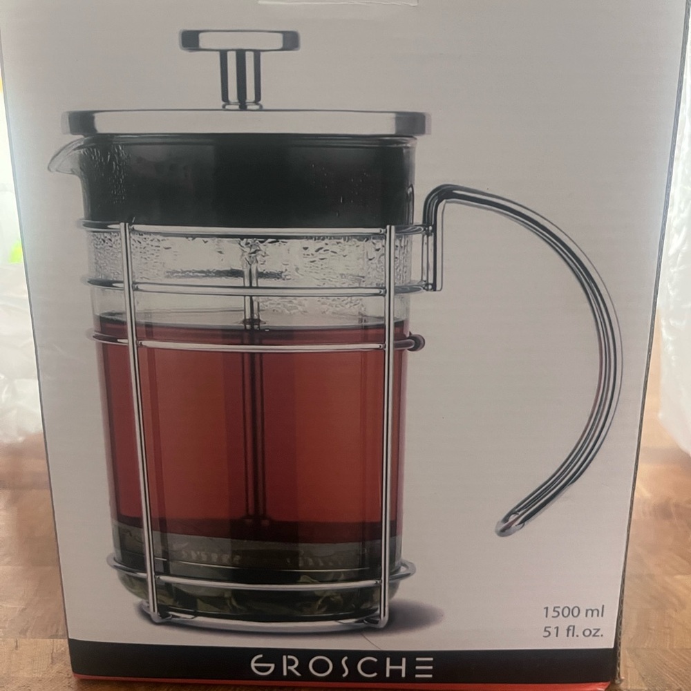 Silver French Press Coffee & Tea Accessory